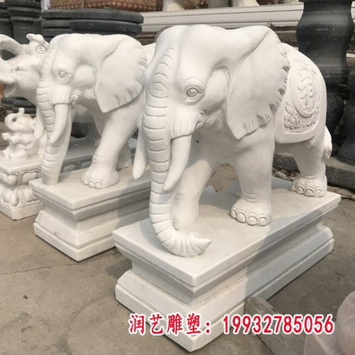 喷水小象石雕 厦门青石雕塑象价格
